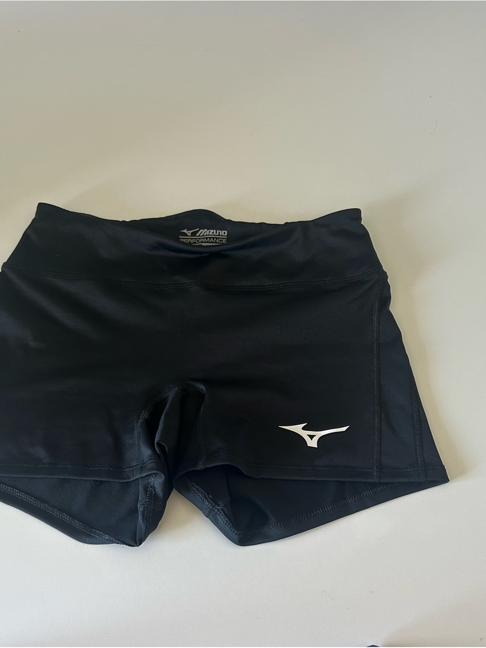 Mizuno Black Women's Bike Shorts with White Logo